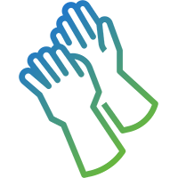 Safety gloves for cleaning